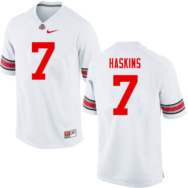 Ohio State Buckeyes #7 Dwayne Haskins Men University Jersey White